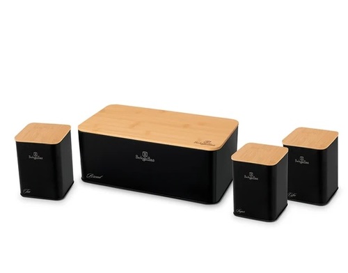 ארגז לחם+3 קופסאות תה קפה סוכר תואמות